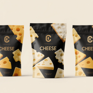 Tùy chỉnh in ấn phô mai dây kéo khóa túi pho mát lưu trữ túi bóng kết thúc đứng lên túi Mozzarella pho mát bao bì túi - Product Image 5