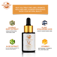 Sérum facial liquide à l'acide hyaluronique pur et à la vitamine C, marque privée, resserre les pores, éclaircit et anti-âge