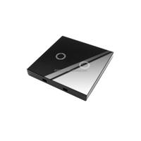 Transmisor Inalámbrico Universal RF433 Mhz de 50m con Pantalla Táctil en la Pared para Control de Luces/Interruptores/Puertas de Garaje, Señal Estable