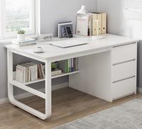 Bureau d'Écriture Modulaire Moderne et Simple en Bois avec Tiroir, Table d'Ordinateur en Fer pour Maison, Bureau, Chambre, Usage Commercial, Petits Espaces