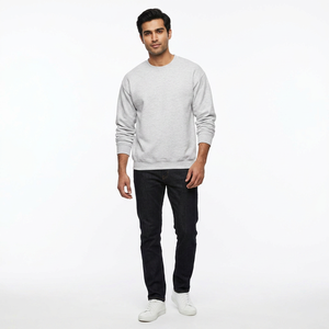 High Quality Sweatshirts Wholesale Men Crew Neck Sweatshirt Plain <b>Pullover</b> <b>Sweater</b> With Custom Logo Services basics Sweatshirt - Product Image 1