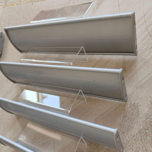 Plaque <span class=keywords><strong>de</strong></span> porte <span class=keywords><strong>de</strong></span> bureau en profilé aluminium vierge, support mural pour plaque nominative avec insert pour nom, vente en gros - Product Image 4