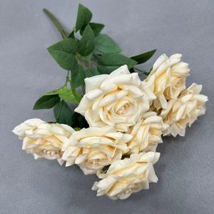 Rose artificielle faite à la main à 9 têtes avec diamants pour mariage, remise de diplôme, fête des Mères, Noël/Nouvel An - Product Image 5