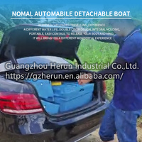 Bateau de pêche extérieur épaissi assemblage voiture bateau pliant bateau d'épissage environnemental en plastique portable