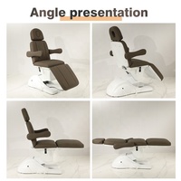 Nouveau Lit de Massage Moderne Réglable Marron Électrique pour Technicienne de Cils, Lit de Clinique Esthétique, Meuble de Salon de Beauté 190*83*66cm