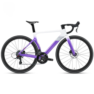 Bicicleta de carretera T8 púrpura para adultos, 24 velocidades, nuevo modelo, fibra de carbono, manillar curvo, aerodinámica, ligera, <span class=keywords><strong>Java</strong></span>. - Product Image 5