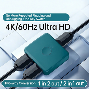 Commutateur <span class=keywords><strong>HDMI</strong></span> 4K 60Hz, conception bidirectionnelle pour TV Box, Fire TV Stick 4K, téléprompteur et IPTV, séparateur en alliage d'aluminium, Plug & Play - Product Image 1