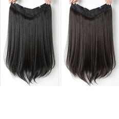 WF8C5EC Straight U Tight Hairpiece Extensión de cabello rico medio envuelto - Product Image 1