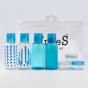 Travel sub-bottling set blue lightweight <b>plastic</b> toner simple business trip portable <b>empty</b> <b>bottle</b> - Product Image 1