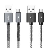 Kabel USB a ke Type C Anyaman Nilon & Logam Grosir, Pengisian Cepat 2.4A, Transfer Data dengan Konduktor Tembaga Murni, Ramah Lingkungan