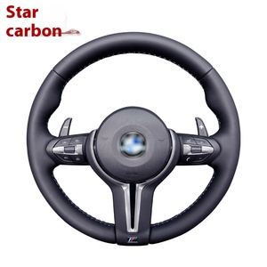 Volant de direction en cuir véritable style sport pour assemblage M3M5F15F30, volant de direction en cuir pour voiture, assemblage en cuir véritable - Product Image 5