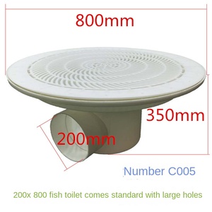 C005 mật độ cao nhựa cá nhà vệ sinh lỗ lớn thủy sản VảI Hồ bơi cống Outlet Thiết bị bán buôn cho ao và bể cá - Product Image 2