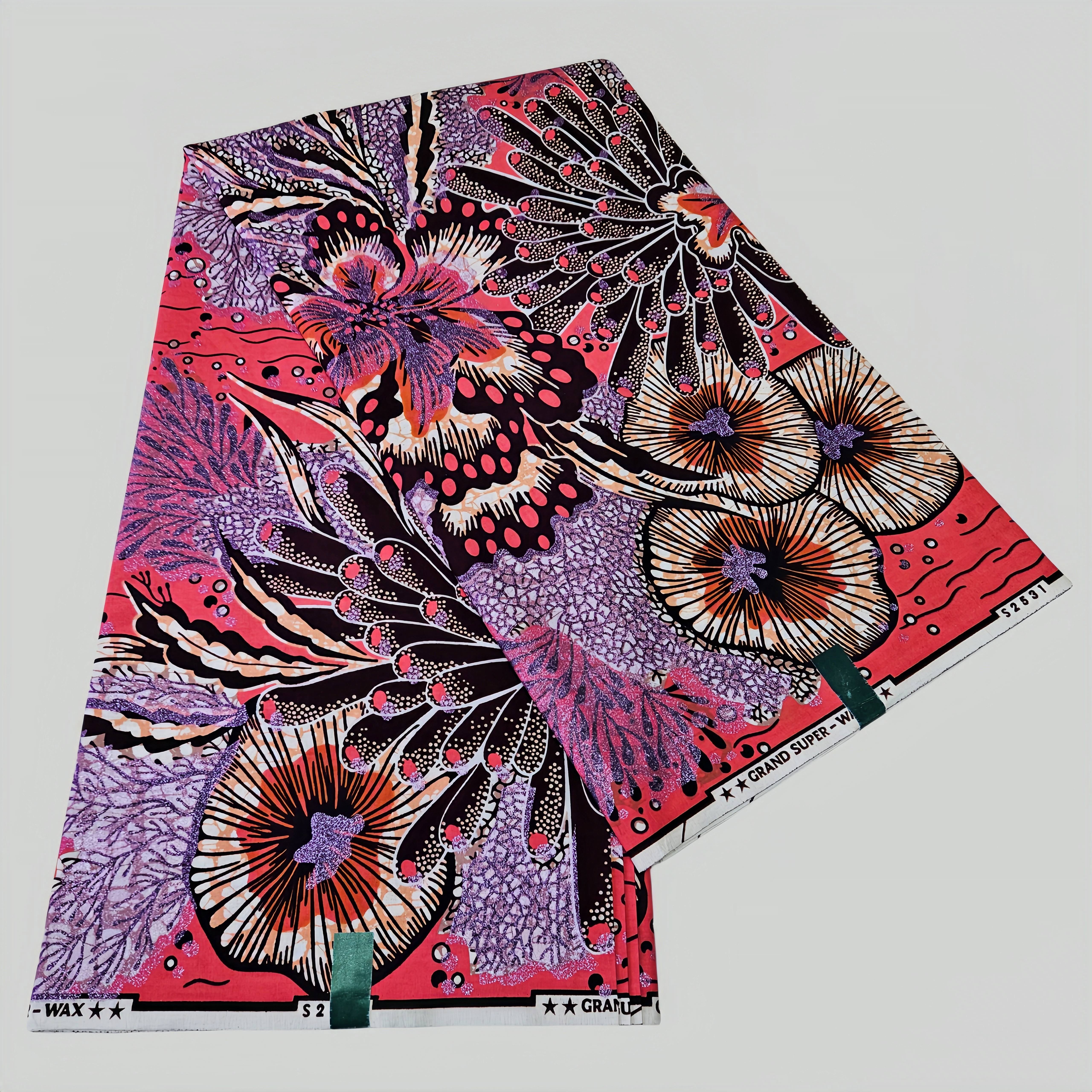 Premium 100% Cotton African Hollandais Pagne Wax Fabric Fusible