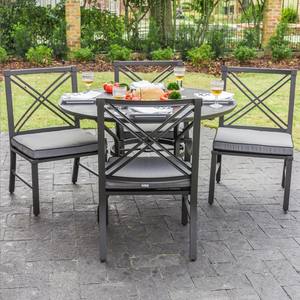 Chaise <span class=keywords><strong>de</strong></span> <span class=keywords><strong>jardin</strong></span> <span class=keywords><strong>en</strong></span> aluminium moulé aspect <span class=keywords><strong>fer</strong></span> forgé <span class=keywords><strong>de</strong></span> luxe avec coussin, résistante aux intempéries - Product Image 6