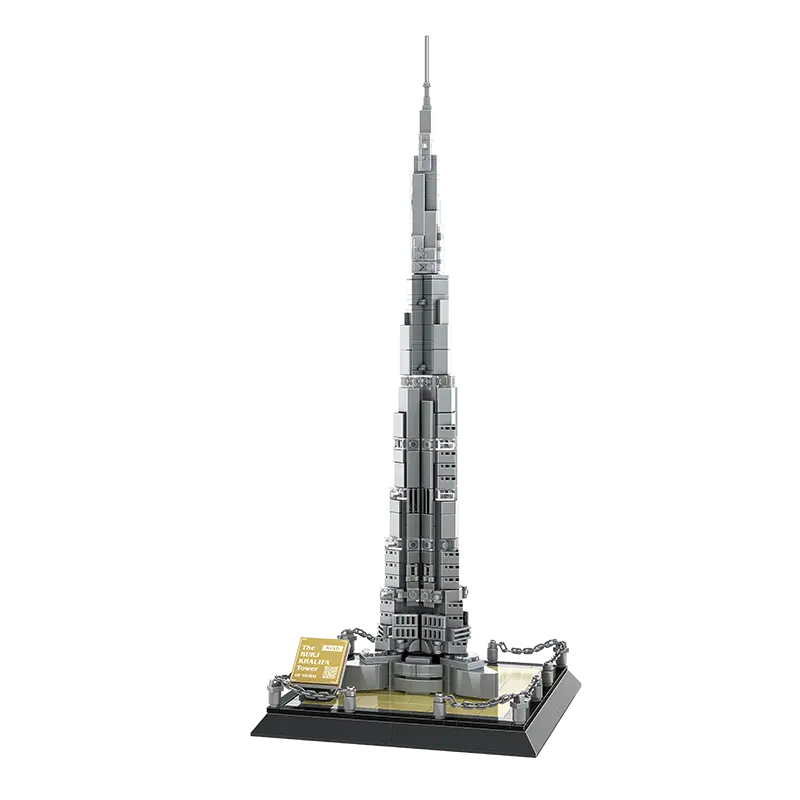Wange 4222 Bouwsteen Educatief Speelgoed Voor Kind Meisje En Jongen Burj Khalifa Toren-Dubai Architectuur Lepelen Technische Bakstenen