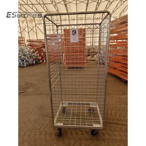 내구성 있는 중형 금속 접이식 세탁물 케이지 트롤리 - Product Image 6