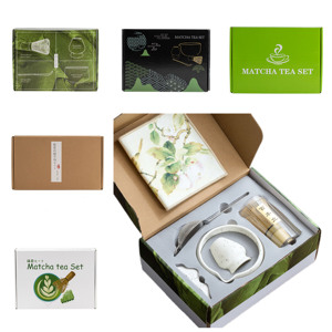 Chất lượng cao biểu tượng tùy chỉnh hộp gỗ giá tốt Chasen Matcha <span class=keywords><strong>Whisk</strong></span> Set với bát Gốm - Product Image 4