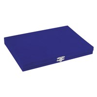Étui pour plaque d'immatriculation en velours bleu 28x23cm, support pliable