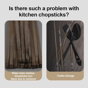 Cesta de drenaje de cocina de gran capacidad para el hogar, organizador de palillos y cubiertos, para cuchillos, tenedores y cucharas - Product Image 2