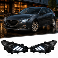 Conjunto de Faros Delanteros LED Blancos de 6000K para Mazda 3 2014-2019, Carcasa de ABS de 12V, Impermeables, Instalación Rápida, para Automóvil