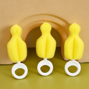 Juego de esponjas para limpieza de tetinas de biberones, 3 uds., anillo de esponja suave para accesorios de biberones infantiles - Product Image 1