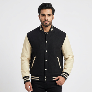 Vestes universitaires 6XL pour hommes, grandes tailles, en polaire, avec logo brodé personnalisé, 100% coton, services OEM, veste d'hiver - Product Image 1
