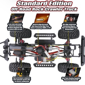 REMO Hobby SJY-1073 Camion RC tout-terrain professionnel 4x4 électrique 2,4 GHz à moteur brossé, échelle 1/10 - Product Image 4