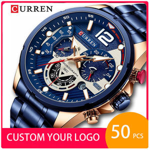 Personaliza Tu Propio Logotipo, Reloj Curren 8395, Estilo Moderno, Luminoso, de Acero Inoxidable, para Hombre, Resistente al Agua, de Cuarzo - Product Image 2