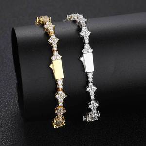 European American 6.5mm Spring Zircon Tennis Bracelet Cross-Border Fine Chain Link Jewelry for <b>Men</b> Women Personalities - Product Image 5