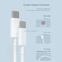 Cable de Sincronización de Datos USB-C a Tipo-C de Carga Rápida PD de 20W, Material TPE, Marca OEM, Personalizado al por Mayor para Teléfonos Móviles y Tabletas Android