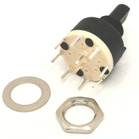 TC-RS16 180 °   Interruptor Rotatorio de Engranajes de 16mm con Orificio Abierto, 1 Polo, 2 Polos, 2-12 Posiciones, 1NO, para Uso en Electrodomésticos