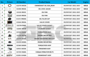 B17 HR16 MRA8 AISC One-Stop Sourcing Piezas y accesorios automotrices Sistemas de suspensión automática para NISSAN SYLPHY Bluebird Sylphy - Product Image 2