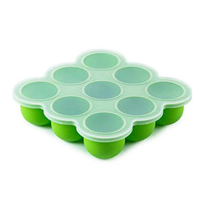 Bac <span class=keywords><strong>à</strong></span> purées de fruits congelées pour bébé en silicone de qualité alimentaire <span class=keywords><strong>avec</strong></span> couvercle, <span class=keywords><strong>boîte</strong></span> <span class=keywords><strong>à</strong></span> collation sans BPA - Product Image 1