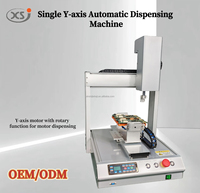 Machine de distribution automatique électrique à axe Y unique avec application de colle froide et de colle thermofusible de haute précision