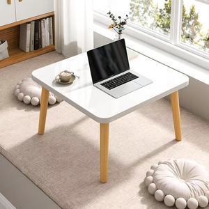 Simple Coffee Table Laminate Top Wooden Legs Versatile Home Use Living Room Bedroom Study Desk Small Size Easy To Clean - Product Image 1