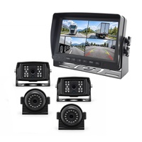 Kit d'écran de voiture 7 pouces IPS 1080P HD à 4 canaux avec vision nocturne claire pour caméra de recul, idéal pour camions lourds et VR