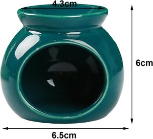 Vente en gros de petits brûleurs à cire élégants, brûleurs à huile de cire en céramique modernes pour bougies chauffe-plat, brûleurs d'encens pour la décoration de la maison - Product Image 3