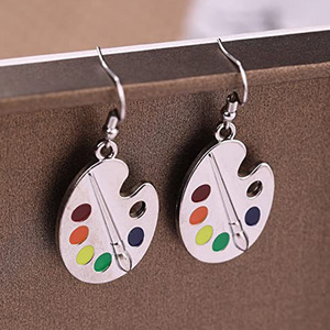 Orecchini Pendenti con Palette di Colori per Donne, Accessori di Moda Creativi per Uso Quotidiano - Product Image 4