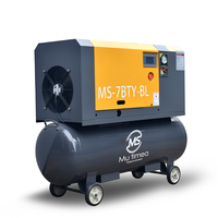 Compresseur d'air rotatif à vis portable, conception lubrifiée, moteur AC 10-50 CV, réservoir d'huile 500 L, sécheur et filtre, pression 8/13 bars