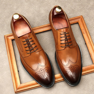 Zapatos <span class=keywords><strong>de</strong></span> Negocios <span class=keywords><strong>de</strong></span> Cuero Genuino Premium para Hombre, con Punta en Pico, Transpirables, con Cordones, Nuevo Estilo, Zapatos Formales para Oficina y <span class=keywords><strong>Carrera</strong></span> Profesional - Product Image 3