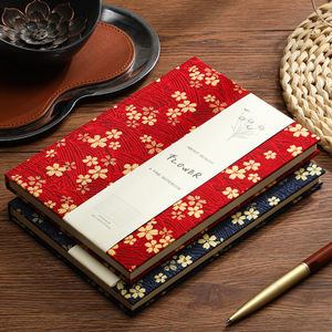 A5 Japon Tarzı Altın Varaklı Kiraz Çiçeği Defteri - Product Image 3