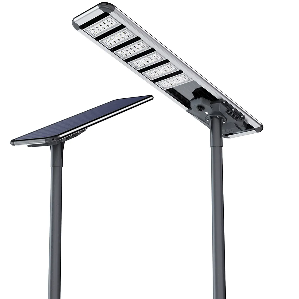 3 Head Road Lamp 150w 200w 250w 300W All in One Solar Led Street Light Solar Street Lamp Integrated Die-cast Aluminum