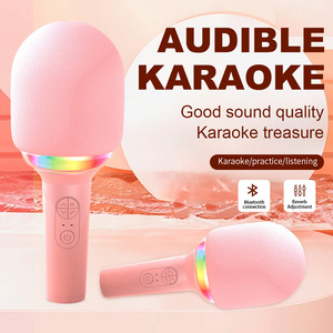 Wholesale Handheld <b>Microphone</b> with Integrated Speaker Audio System <b>Wireless</b> 4 in 1 <b>Microphone</b> - Product Image 4