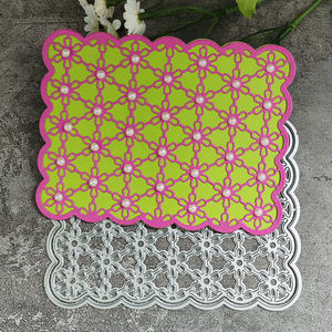 AAGU Moule de découpe en métal Scrapbook Décoration Gaufrage Album <span class=keywords><strong>photo</strong></span> Décoration Dentelle Rectangle Filet Artisanat Matrices de découpe - Product Image 5