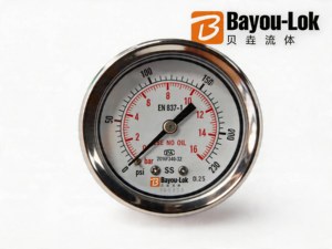 Manomètre à vide Bayou Lok SUS316, raccordement fileté NPT radial/axial, conception anti-vibration, haute précision - Product Image 6