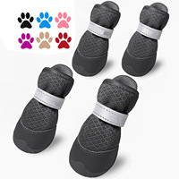 Chaussures d'été pour chien, respirantes, en maille, antidérapantes, avec semelle en caoutchouc, protection contre la chaleur, chaussures de marche en plein air