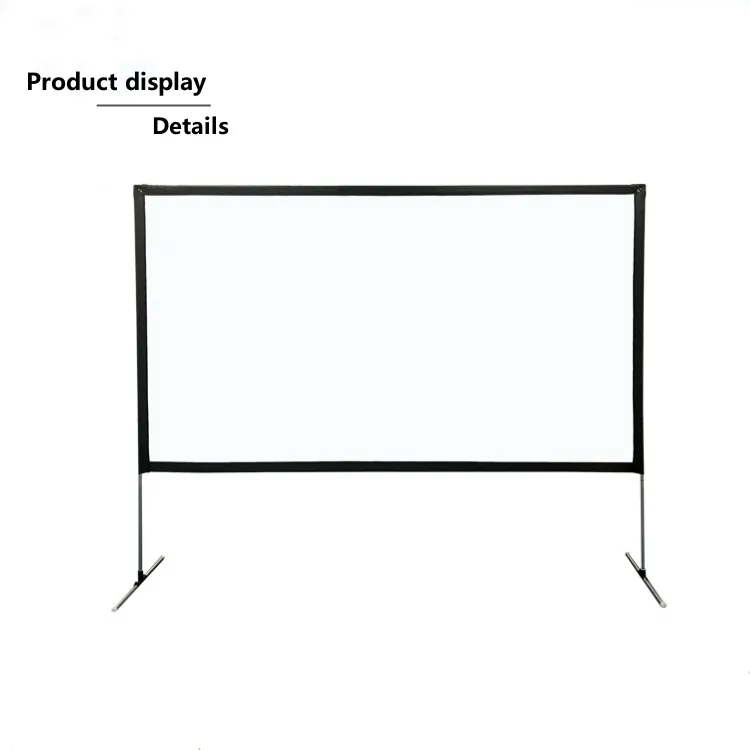 A projeção dobrável portátil 80-120 polegadas projeta a tela exterior dos filmes com carreg a tela exterior do saco