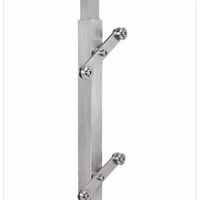 Colonne de balustrade en acier inoxydable ZhuoRound pour terrasse extérieure, poteau de garde-corps en verre pour usage résidentiel