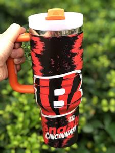 Tazze Personalizzate da 40oz in Acciaio Inox con Stampa Patriottica, Bicchieri della Squadra di Football della New England con Manico - Product Image 4