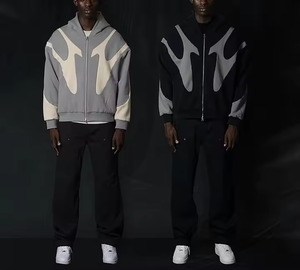 Áo hoodie có khóa kéo toàn thân dành cho nam, nhà sản xuất áo hoodie, logo tùy chỉnh, quần áo nam chất lượng cao, áo hoodie có khóa kéo toàn thân dành cho nam - Product Image 5